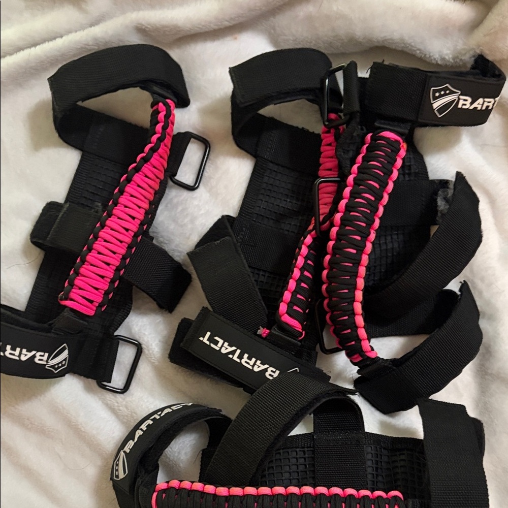 Black and Pink Paracord Grab Handles